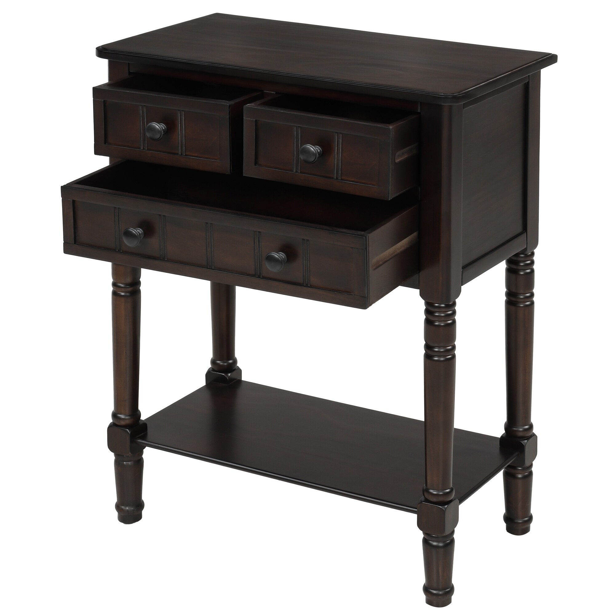 Narrow Console Table Slim Sofa Table With Three Storage Drawers On Sale Overstock 30608925 Retro Blue