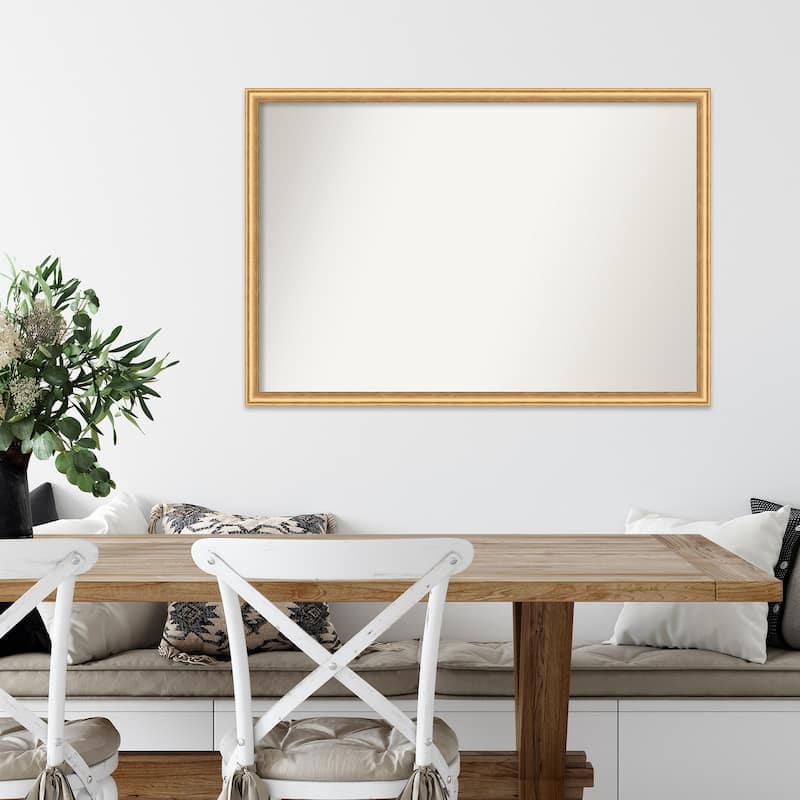 Salon Scoop Non-Beveled Wood Framed Wall Mirror