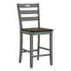 preview thumbnail 14 of 15, Jonah Farmhouse Wood Ladder Back Counter Height Chairs by Furniture of America (Set of 2)