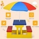 preview thumbnail 15 of 20, Costway Honeyjoy Kids Picnic Table Set with Removable Umbrella Indoor - See details