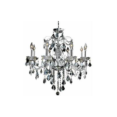 St. Francis 8 light Chrome Chandelier Clear SwarovskiÆ Elements Cryst - One Size