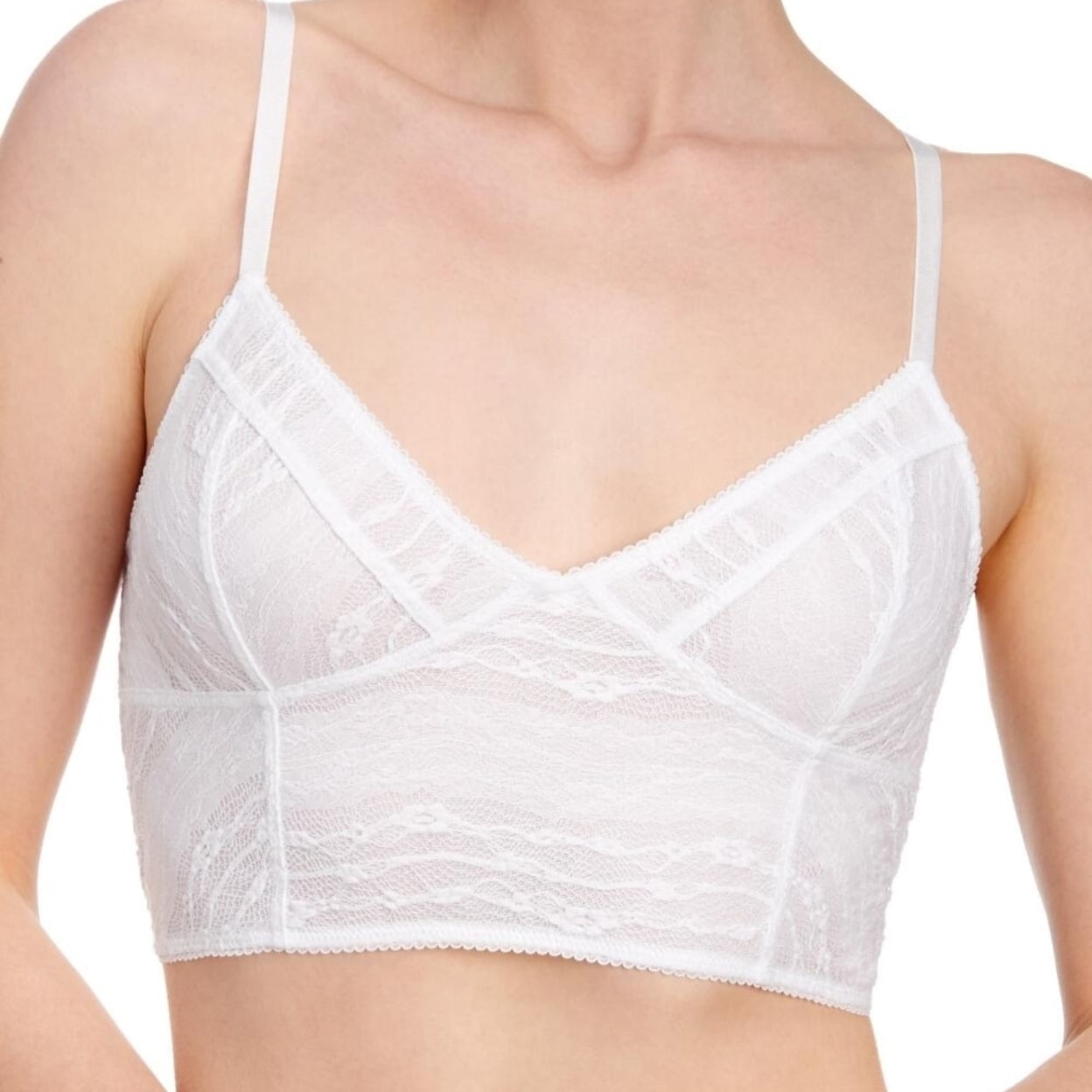 white crop bralette