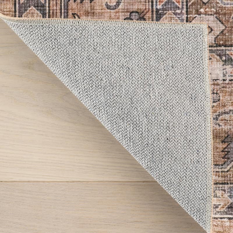 Nuloom Rania SplashGuard Medallion Machine Washable Area Rug