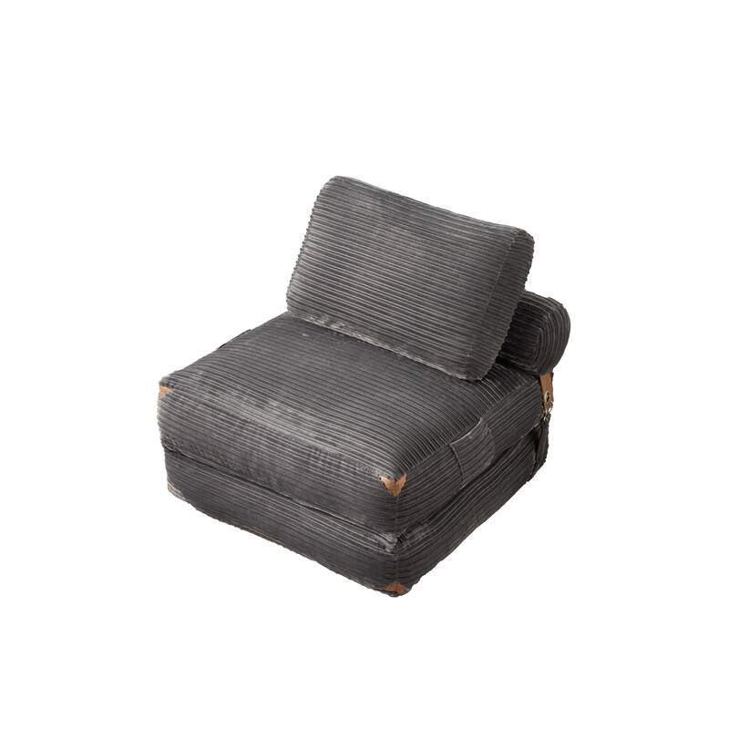XIZZI Convertible Corduroy Floor Chair Folding Sofa Bed
