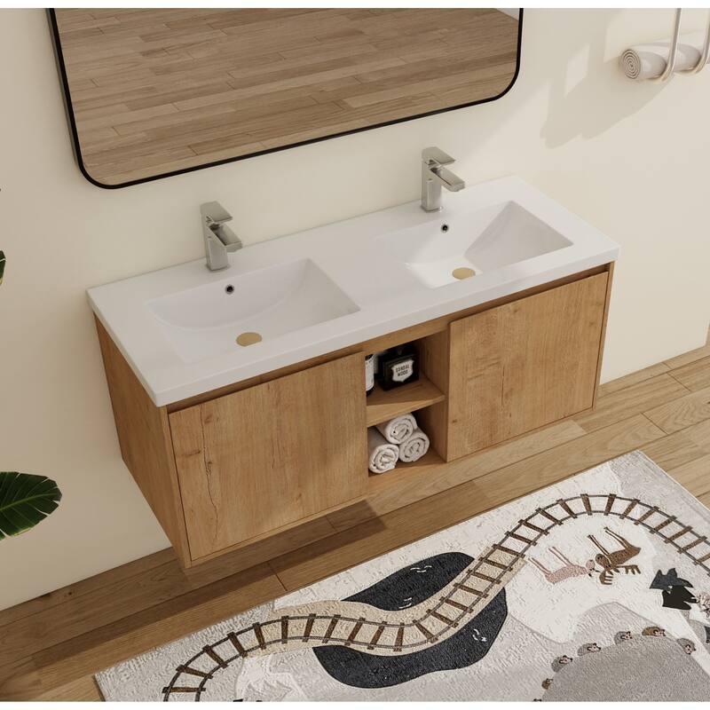 Malwee 48" Floating Bathroom Vanity with Resin Sink