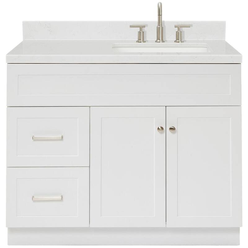 Ariel F042SRCQRVO Hamlet 42" Free Standing Single Basin Vanity Set - White