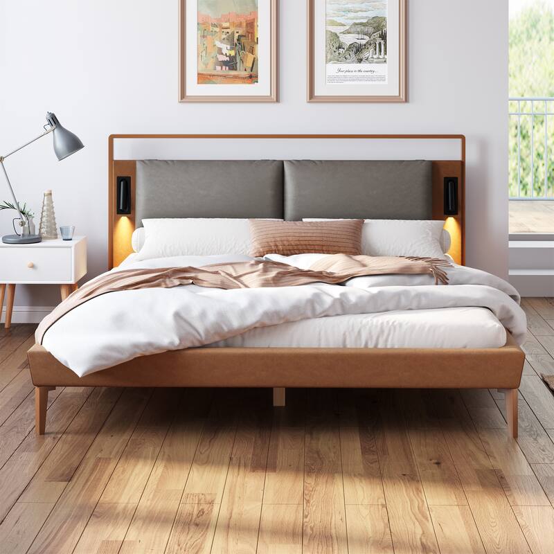 Leather Queen Bed