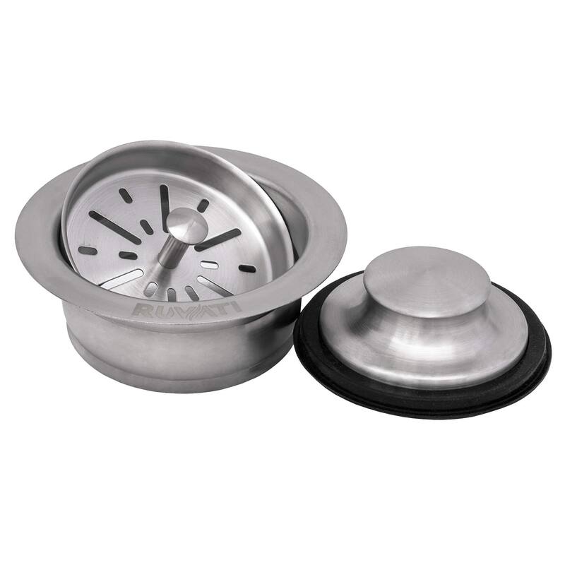 Ruvati Kitchen Sink Garbage Disposal Flange with Basket Strainer and Stopper - Stainless Steel - RVA1042ST