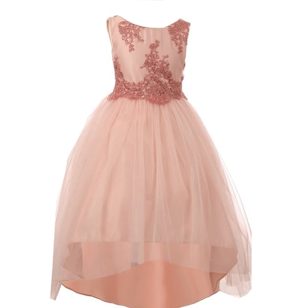 rose gold little girl dress