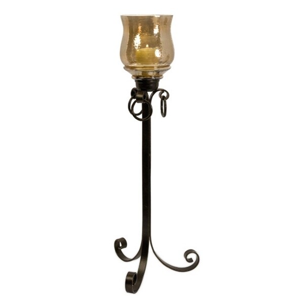 Shop 34 Large Ribeiro Scrolled Wrought Iron Floor Hurricane