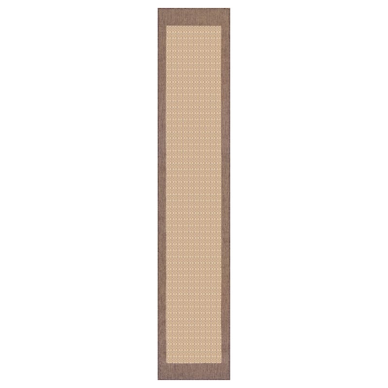 Dream Decor Rugs Pergola Quad Indoor Outdoor Area Rug - 2'3" x 11'9" Runner - Light Brown/Beige