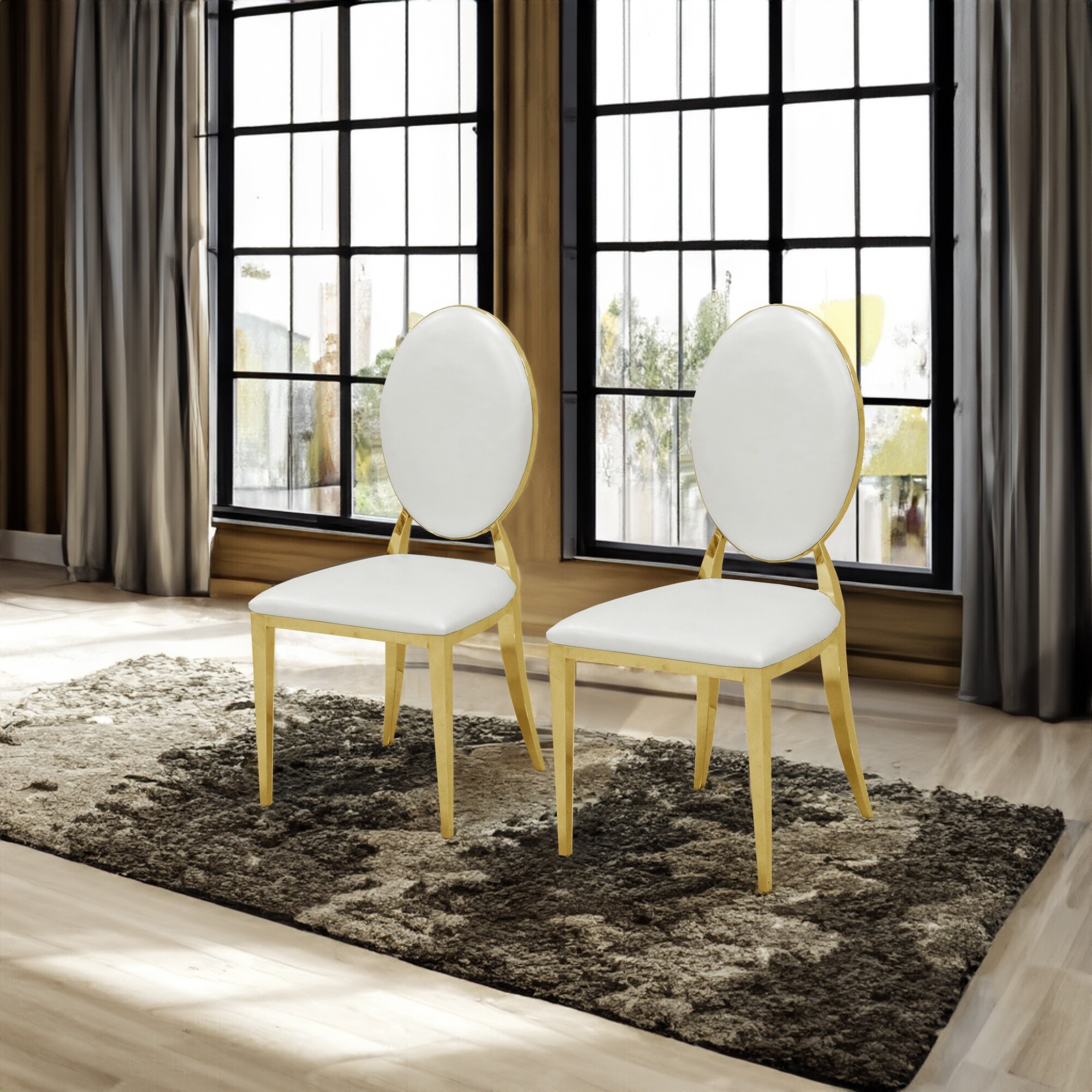 Leather armless dining discount chair