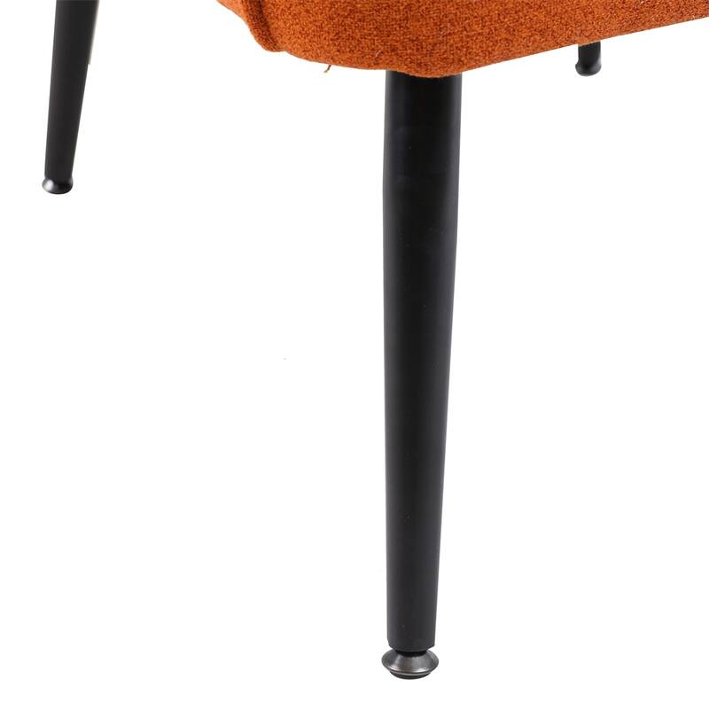 Modern Mid Century Chair Linen Sherpa Armchair