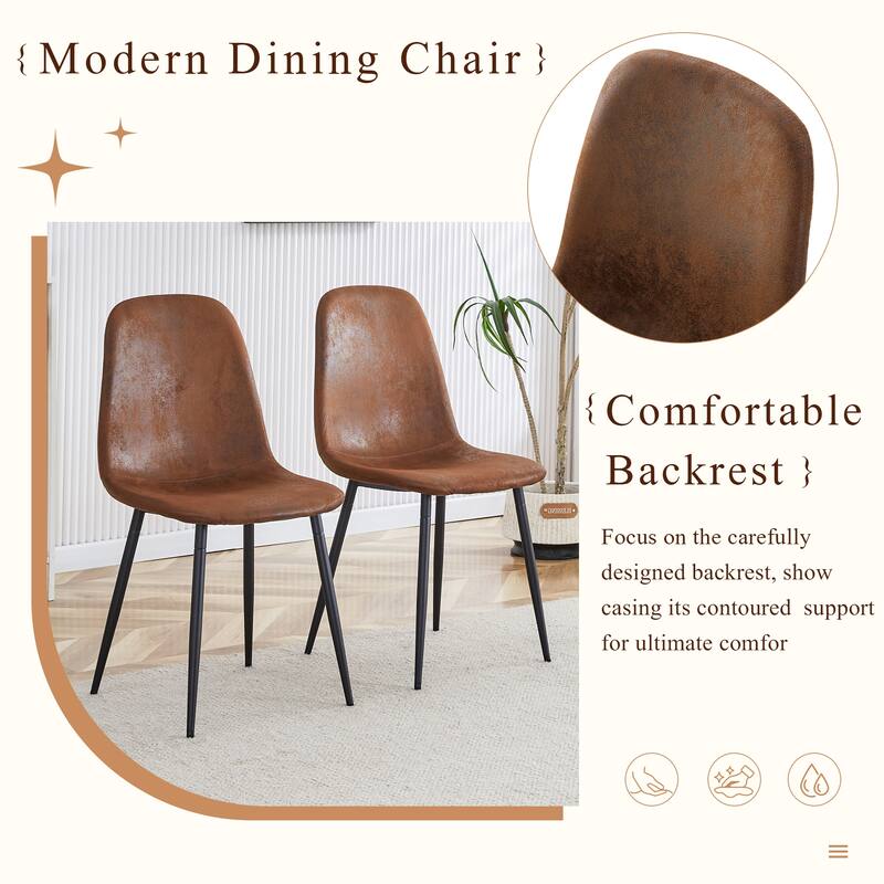 9-Piece Dining Table Set. 67 * 35.4 inch black wood grain MDF dining table With 8 Comfortable Technology-Fabric Chairs