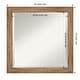 preview thumbnail 11 of 35, Beveled Wood Bathroom Wall Mirror - Owl Brown Narrow Frame Outer Size: 24 x 24 in