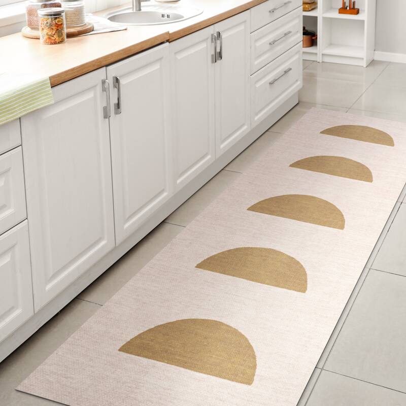 JONATHAN Y Cirkel Bohemian Textured Weave Floral Machine Washable Area Rug