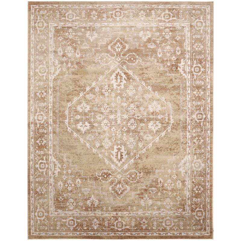 Nourison Astra Machine Washable Distressed Area Rug - 9' x 12' - Rust/Multi