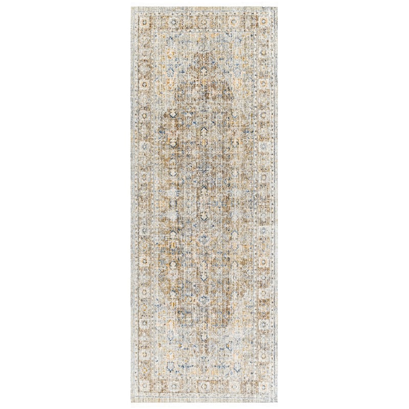 Becki Owens x Surya Margaret Indoor/Outdoor Washable Area Rug - 2'7" x 7'3" - Brown Medallion