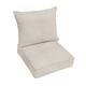 Sunbrella Indoor/ Outdoor Deep Seating Cushion and Pillow Set - Cast Silver