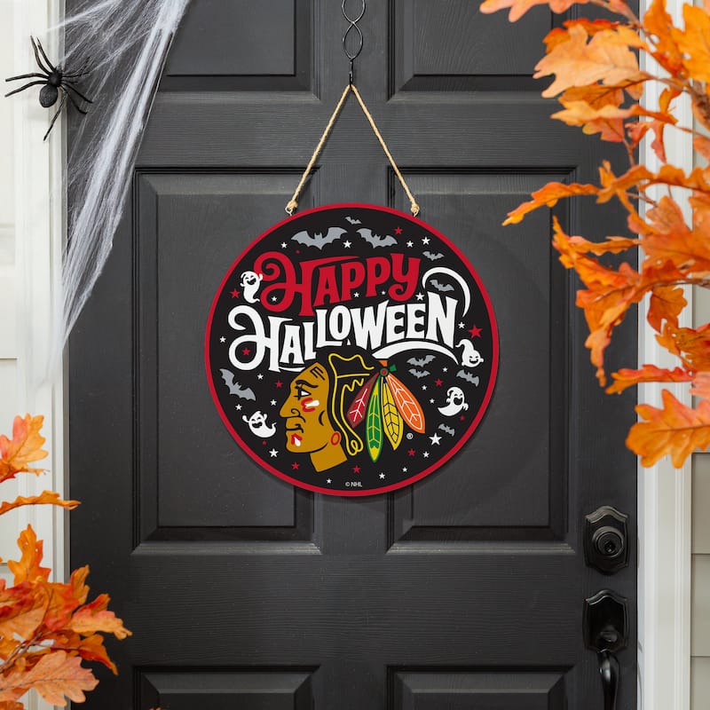 Chicago Blackhawks 18" x 18" Halloween Door Décor Wall Sign