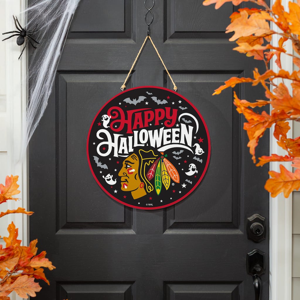 Chicago Blackhawks 18" x 18" Halloween Door Décor Wall Sign