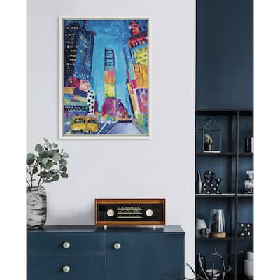 Kate and Laurel Sylvie Time Square Canvas by Rachel Christopoulos