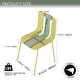 preview thumbnail 3 of 16, BNK Indoor/Outdoor PP Plastic Chairs With Sturdy Metal Legs (Set of 4)