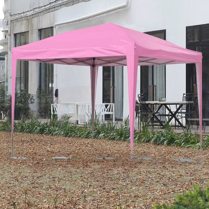 Zenova 10' x 10' Outdoor Pop Up Canopy Tent Patio Gazebo Party Wedding Tent - Pink