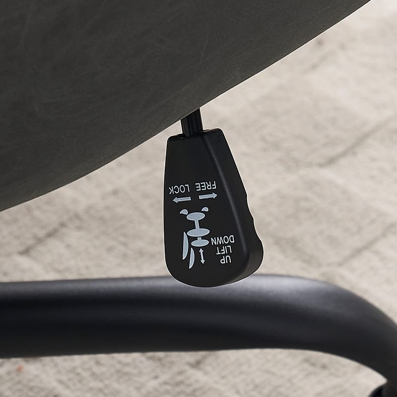 PU Artificial Leather Swivel Office Chair, Ergonomic Upholstered Home Office Chair, Adjustable Height Computer Rolling Chair