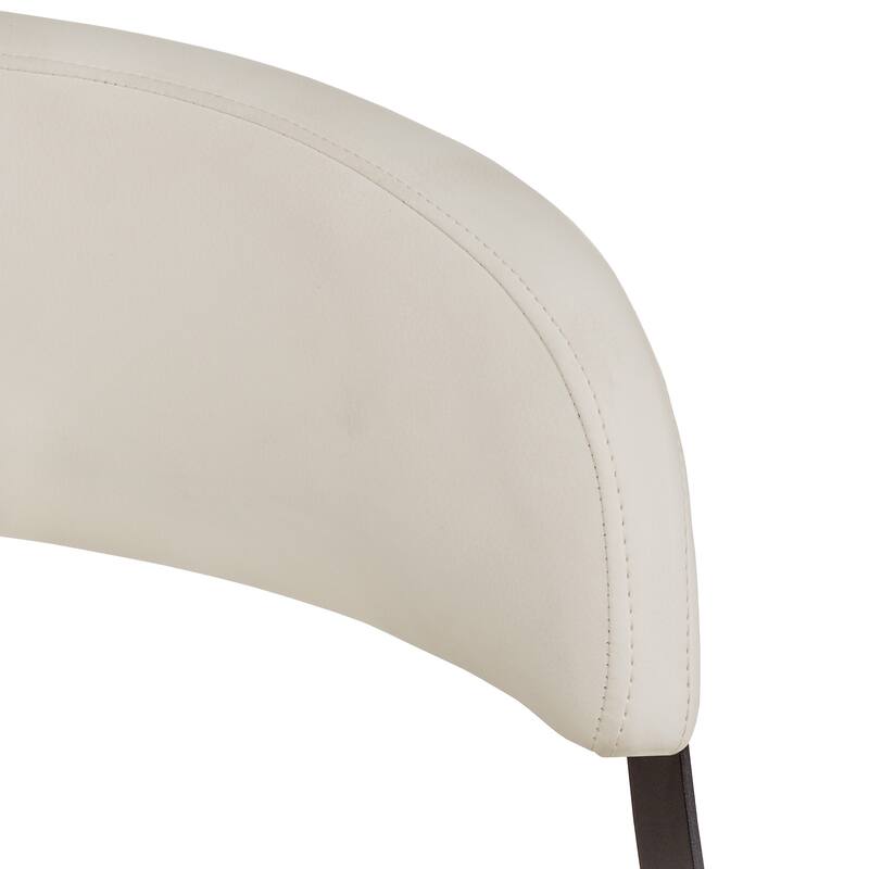 Bacalar Black Finish Metal Round Counter Height Table with Vegan Leather Swivel Chair Set by iNSPIRE Q Modern