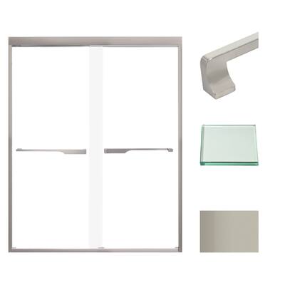 Transolid FBPT607608C-J 76" High x 59" Wide Bypass Frameless Shower