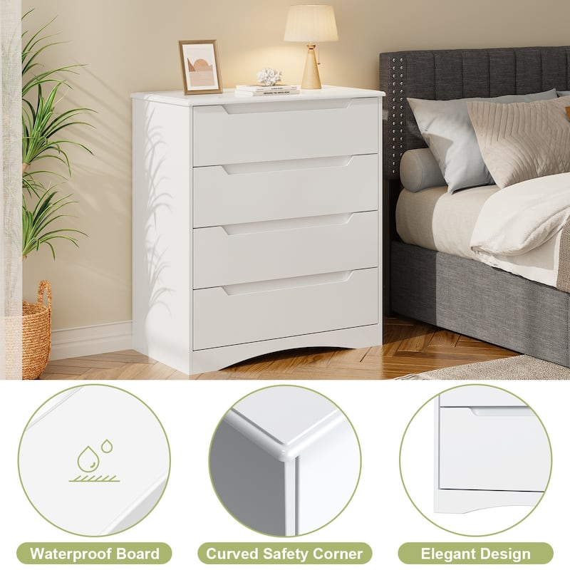 3/4/5/6 Drawer Dresser, Chest of Drawers with Large Storage, Tall Dresser and Organizer Wooden Cabinet