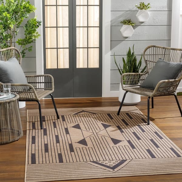 slide 2 of 9, Arkia Recycled Bold Moroccan Washable Area Rug Charcoal/Natural - 3' x 5'