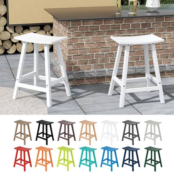 slide 1 of 50, Laguna 24" All-Weather Resistant Outdoor Patio Bar Stool (Set of 2)