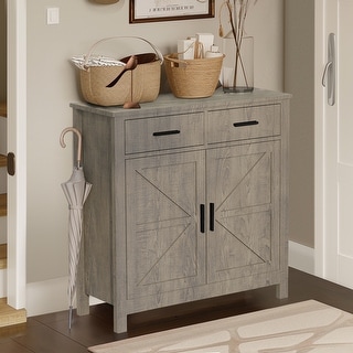 Kitchen Storage Cabinet,Farmhouse Buffet Cabinet with Storage,Coffee Bar with 2 Drawers and 2 Doors,Floor Sideboard Buffet