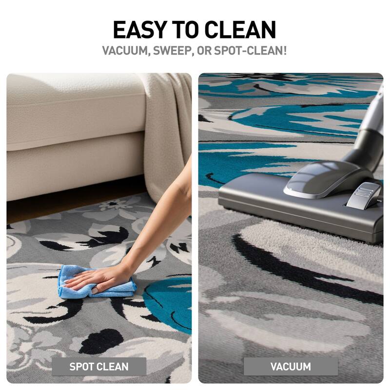 World Rug Gallery Modern Floral Design Area Rug