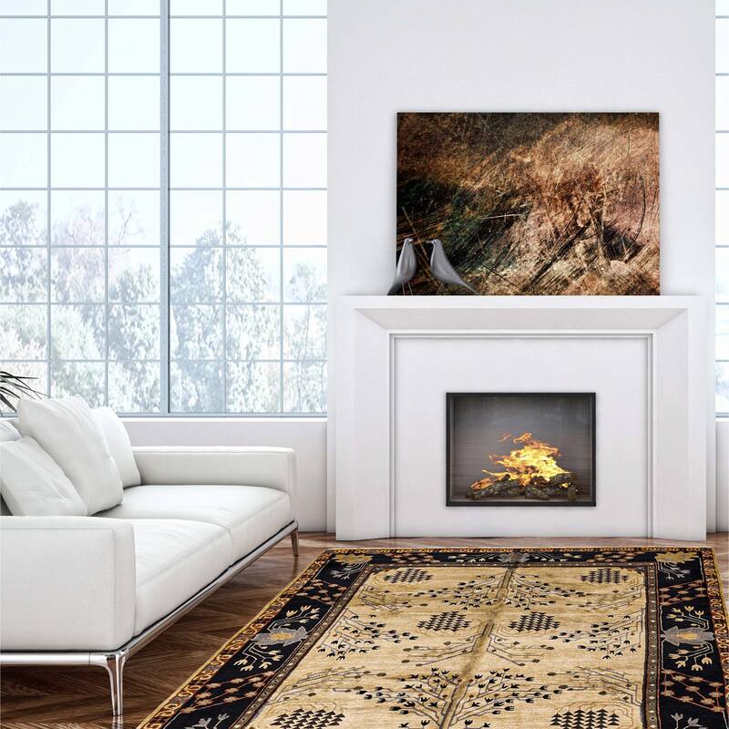 ECARPETGALLERY Hand-knotted Kathmandu Light Khaki Wool Rug - 8'7 x 11'6