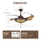 preview thumbnail 6 of 49, Smart Tiffany Stained Glass Retractable Led Ceiling Fan