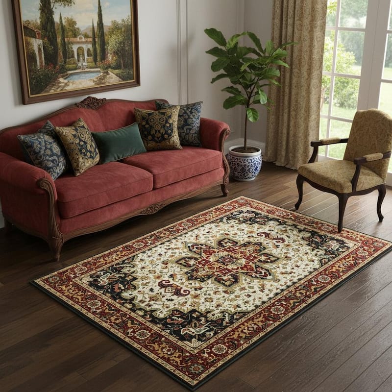 HomeRoots Oriental Persian Rectangle Area Rug - 5' X 8' - 5' X 8'