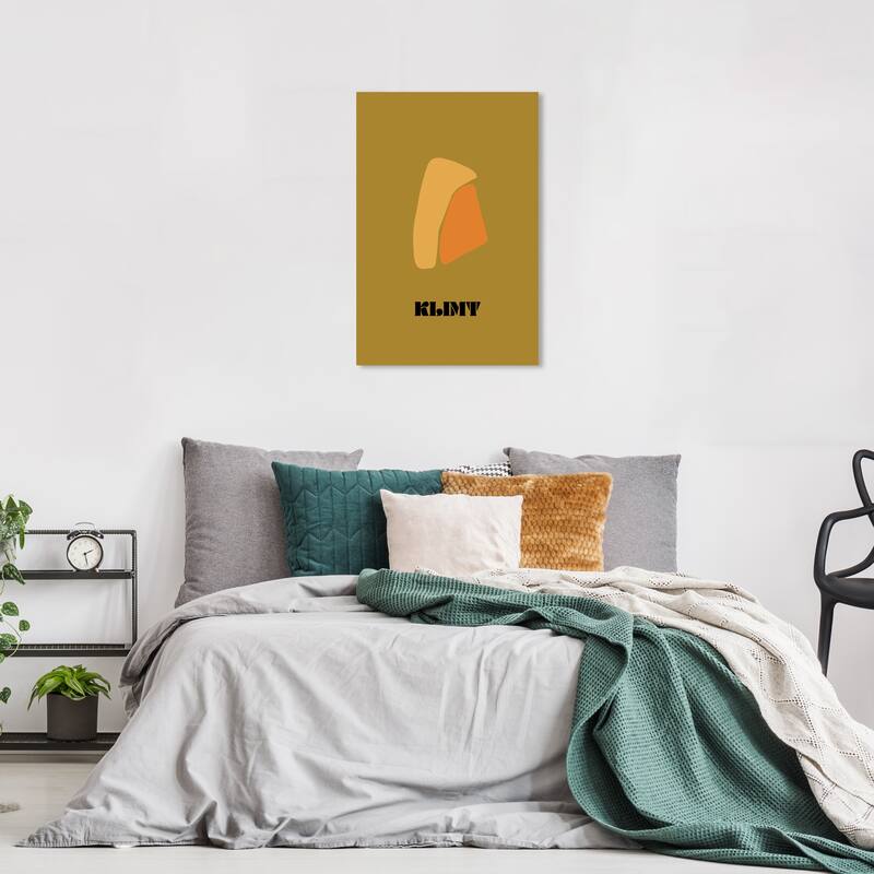 Wynwood Studio Canvas Typography and Quotes Gustav Klimt Summary Brown and Ochre Modern & Contemporary Wall Art Canvas Print - 24 x 16