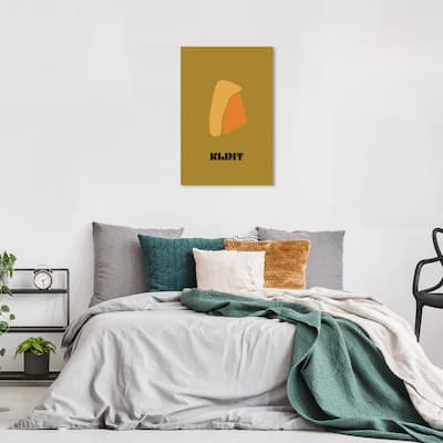 Wynwood Studio Canvas Typography and Quotes Gustav Klimt Summary Brown and Ochre Modern & Contemporary Wall Art Canvas Print