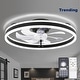 preview thumbnail 8 of 12, 20"/24"/72" Oaks Aura Cotti Low Profile Dimmable Smart Ceiling Fan with Lights 6-Speed Flush Mount Modern Remote