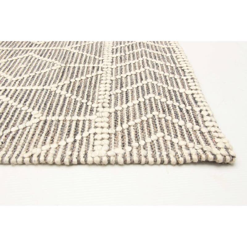 ECARPETGALLERY Braid weave Sienna Brown Wool Rug - 6'0 x 9'2