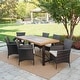 preview thumbnail 3 of 19, Torrens Outdoor Wicker/ Acacia Wood 7-piece Dining Set by Christopher Knight Home