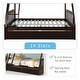 preview thumbnail 6 of 7, Espresso Twin Over Full Solid Wood Bunk Bed with Drawers, Removable Ladder, Guard Rails