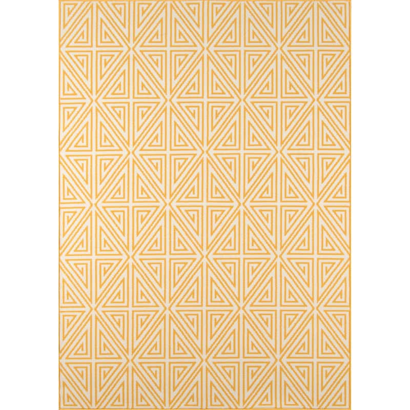 Momeni Baja Diamonds Indoor Outdoor Rug - 1'8" x 3'7" - Yellow