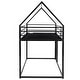 preview thumbnail 12 of 26, Elegant Style and House Metal Bunk Bed with Sturdy Frame, Built-in Ladder and Slide, Twin over Twin