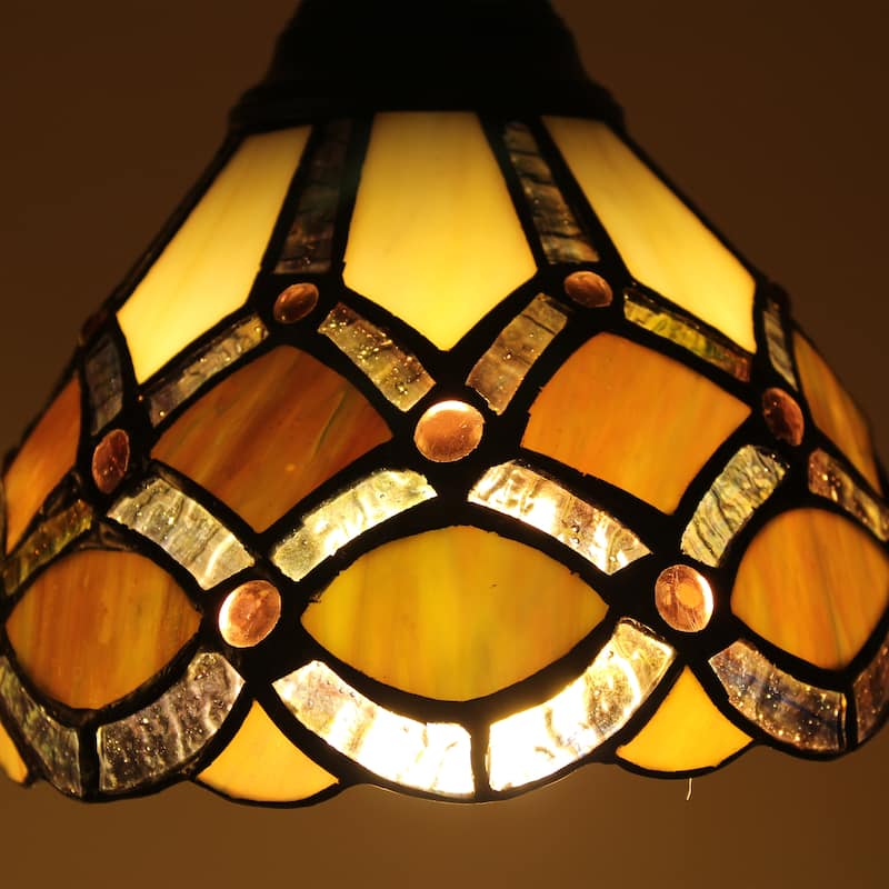 Victorian-Design 3-light Black Chandelier - Multi-Color
