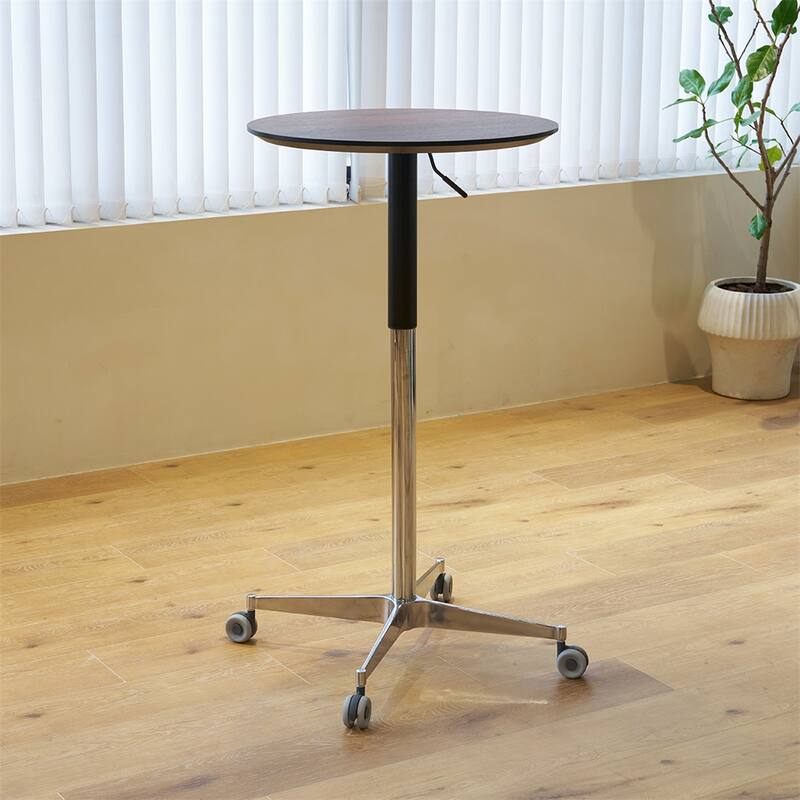 Adjustable Movable Coffee End Table, Side Table 360 Swivel Stand Desk - Brown