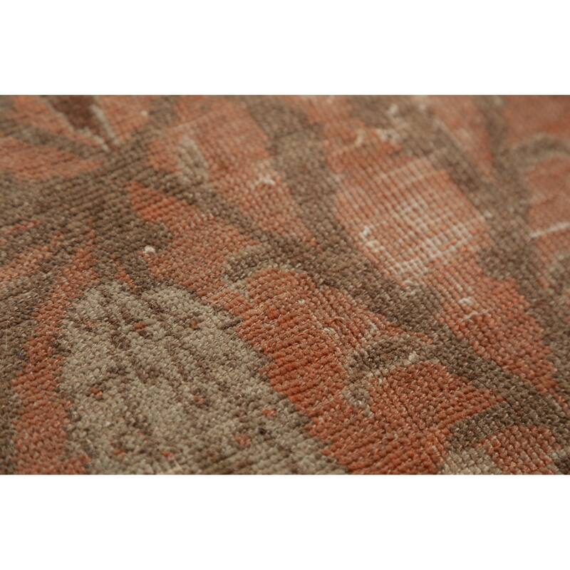 Hand Knotted Oriental 100% Wool Carpet Traditional Floral Oranges & Rust Tabriz Area Rug - 15' 2'' X 10' 8''